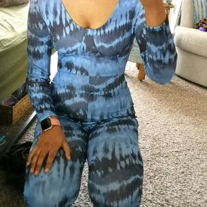 Tie dye print jumpsuit Never worn